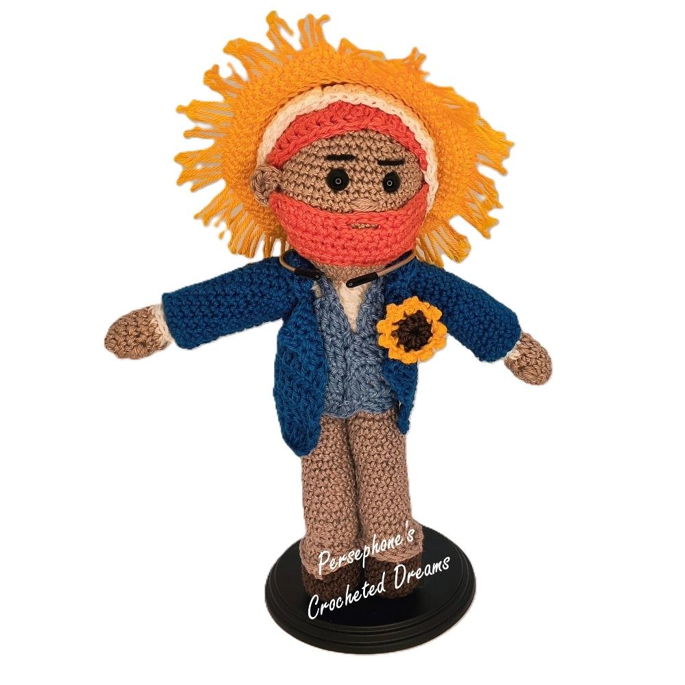 Persephone's Crocheted Dreams - Vincent van Gogh Decoratieve pop - Oranje